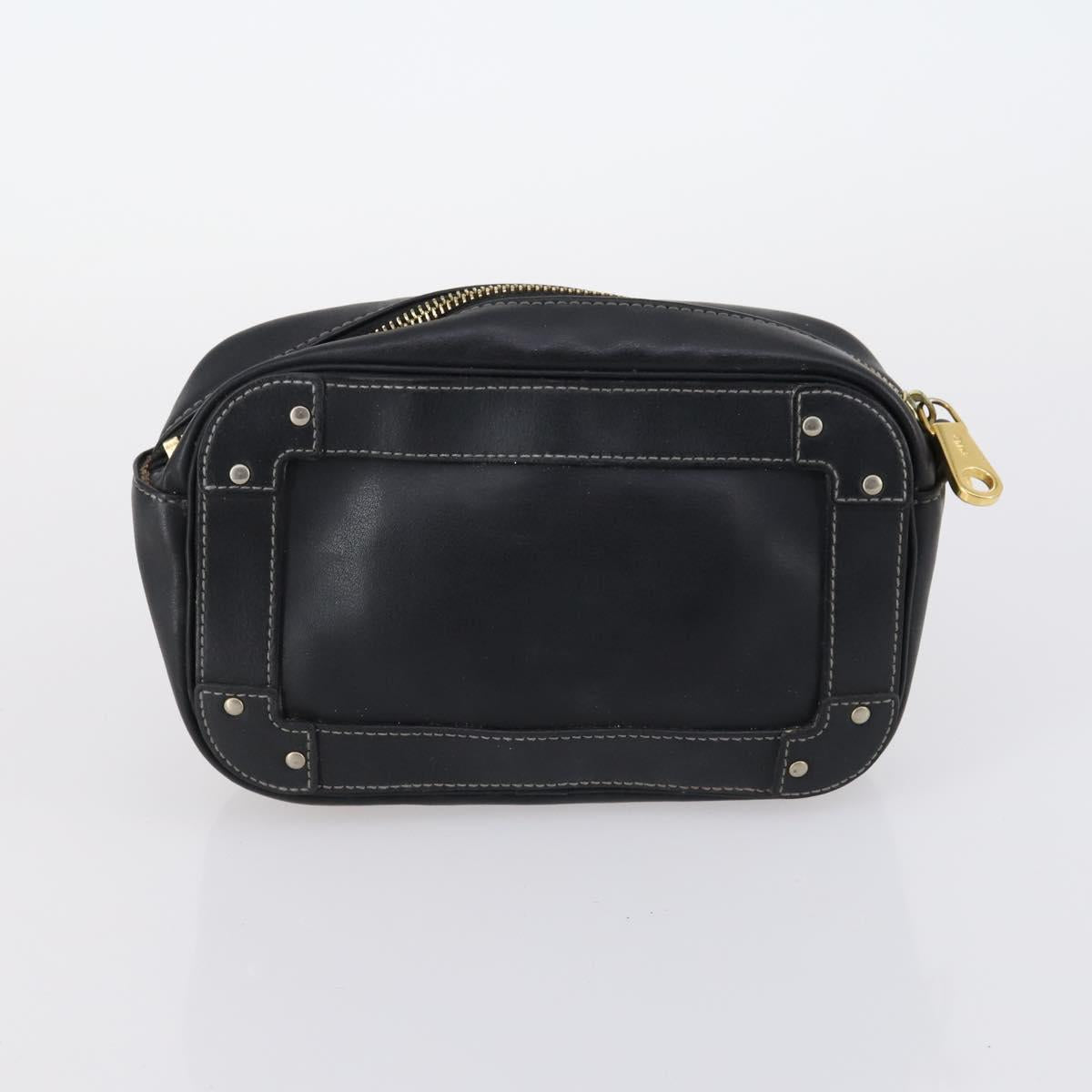 Chloe Hand Bag Leather 4Set Bordeaux Black Ivory Auth bs29866