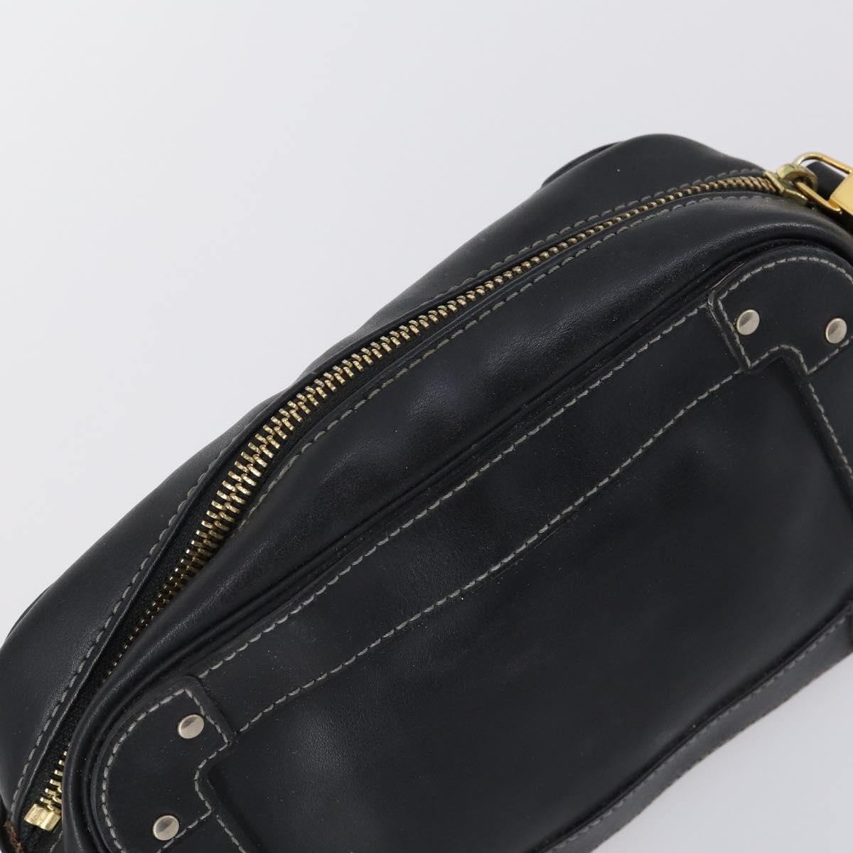 Chloe Hand Bag Leather 4Set Bordeaux Black Ivory Auth bs29866