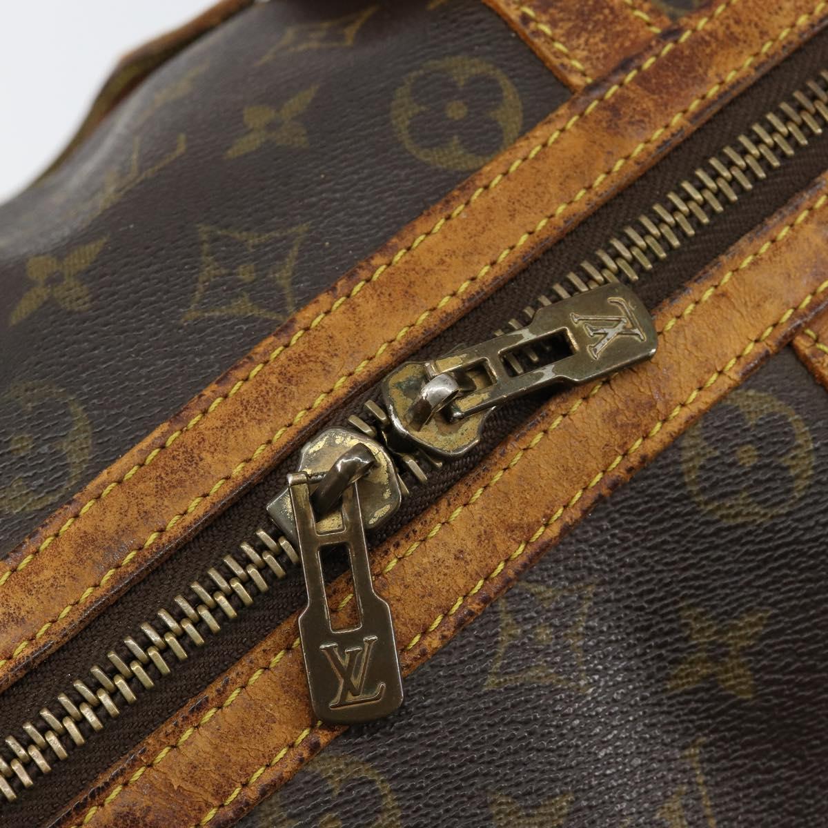 LOUIS VUITTON Monogram Sac Souple 35 Boston Bag M41626 LV Auth bs29876