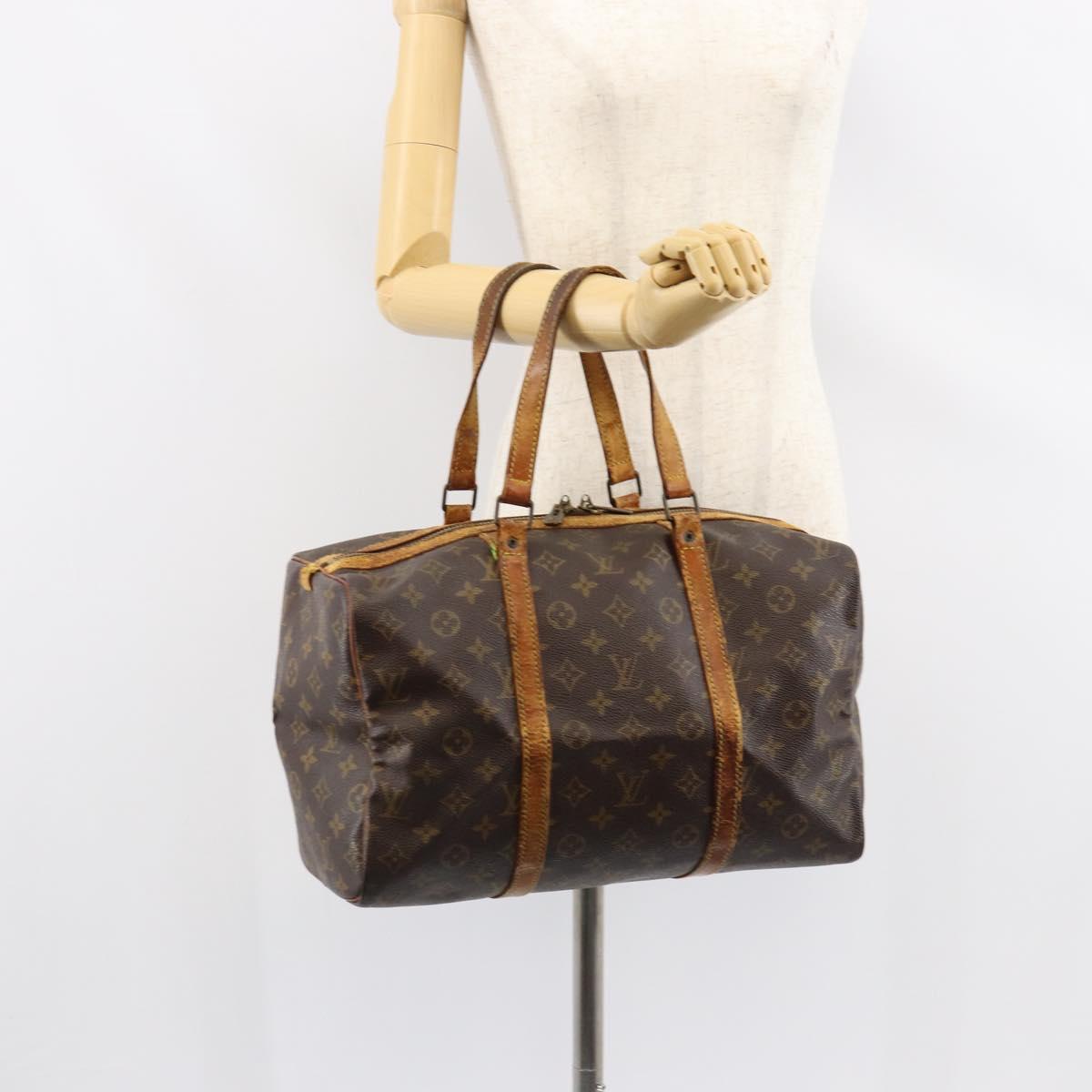 LOUIS VUITTON Monogram Sac Souple 35 Boston Bag M41626 LV Auth bs29876