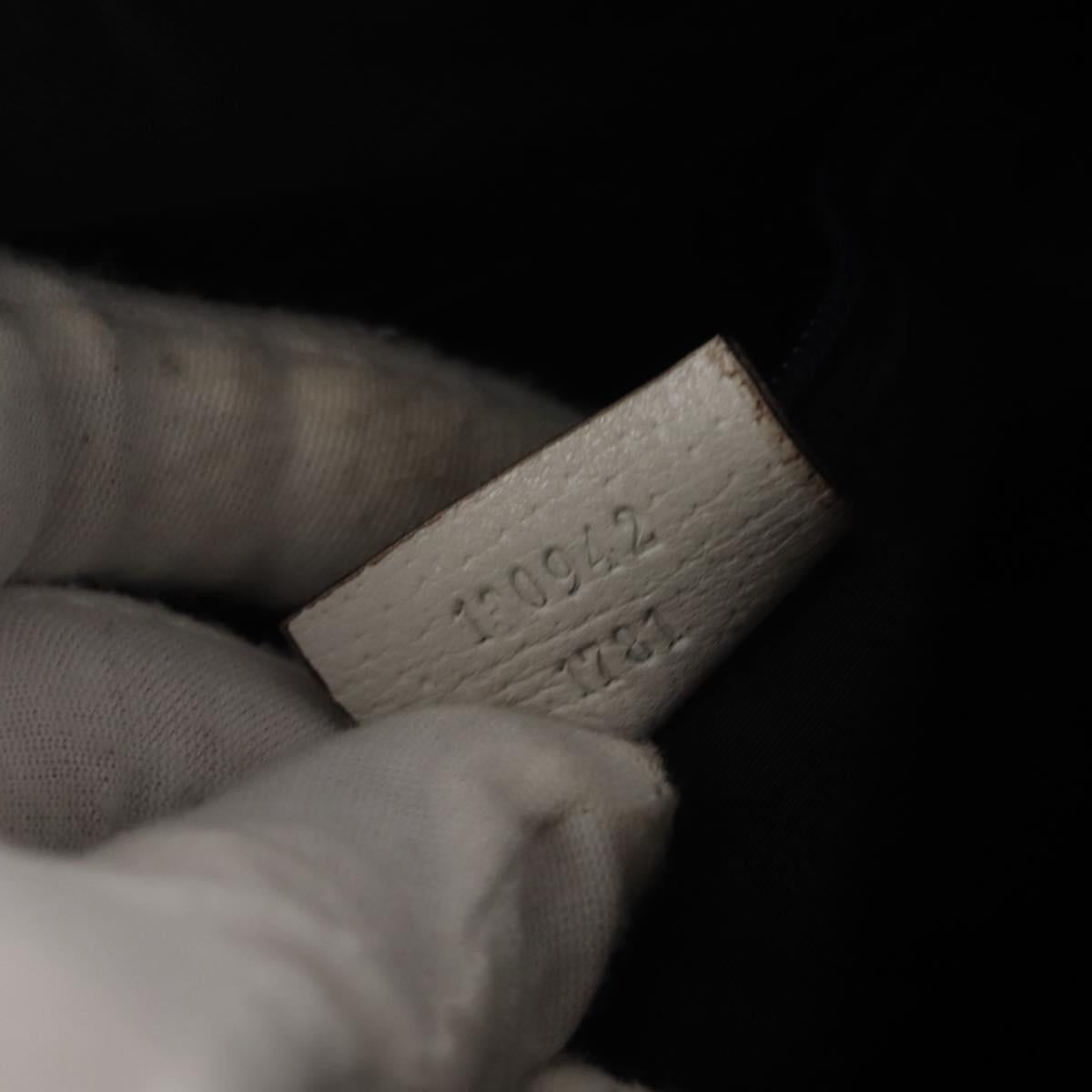 GUCCI Mini Abbey Boston Bag Leather White Gold 180942 Auth bs29883