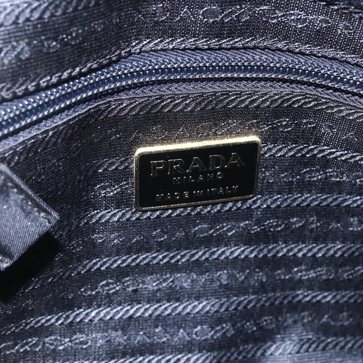 PRADA Quilted Chain Shoulder Bag Nylon Black Gold Auth bs29884