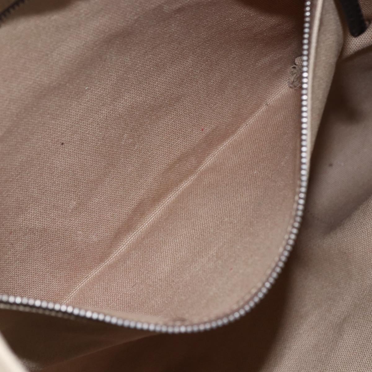 PRADA Tote Bag Canvas Beige Light Blue Auth bs29888