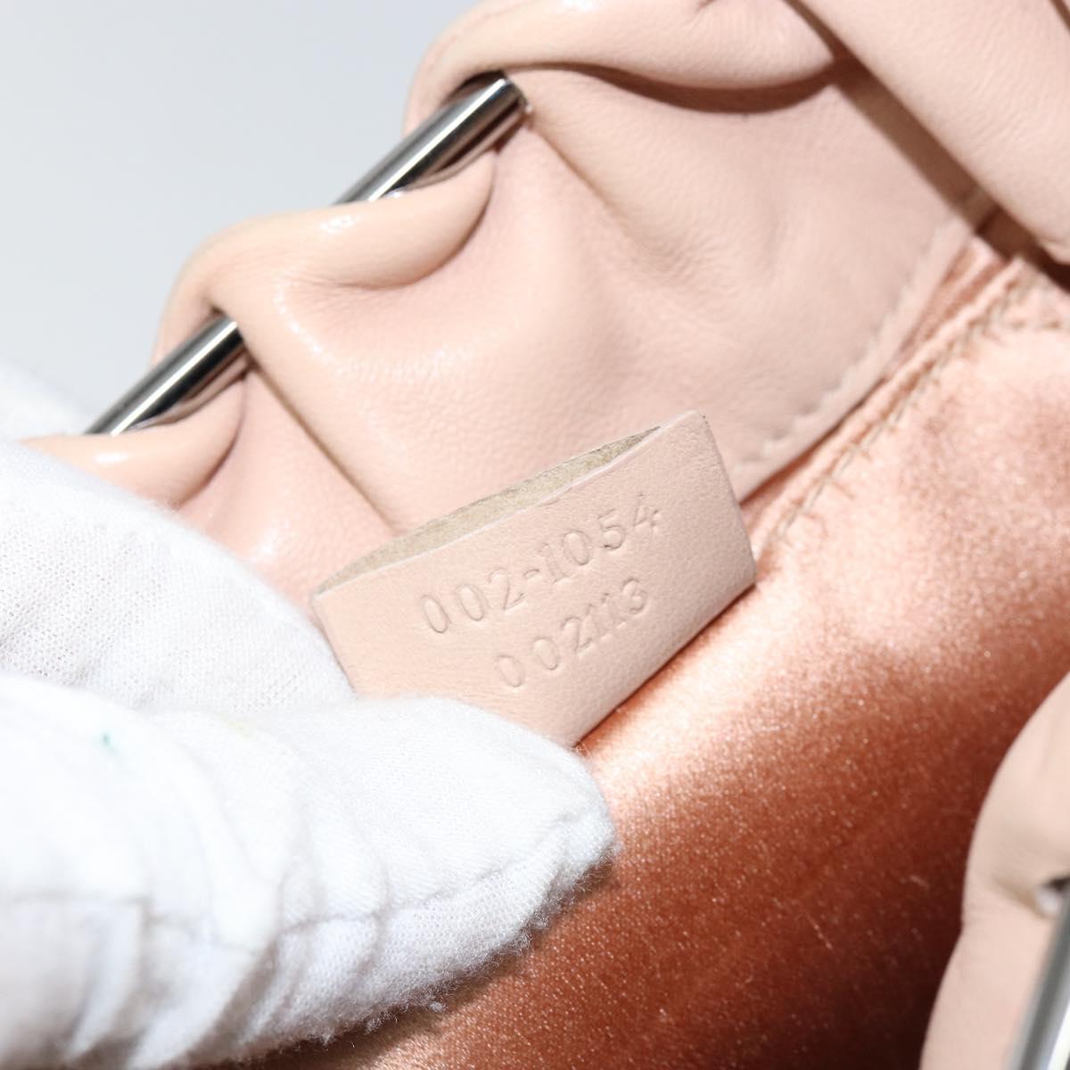 GUCCI Tote Bag Leather Beige Silver 002 1054 Auth bs29889