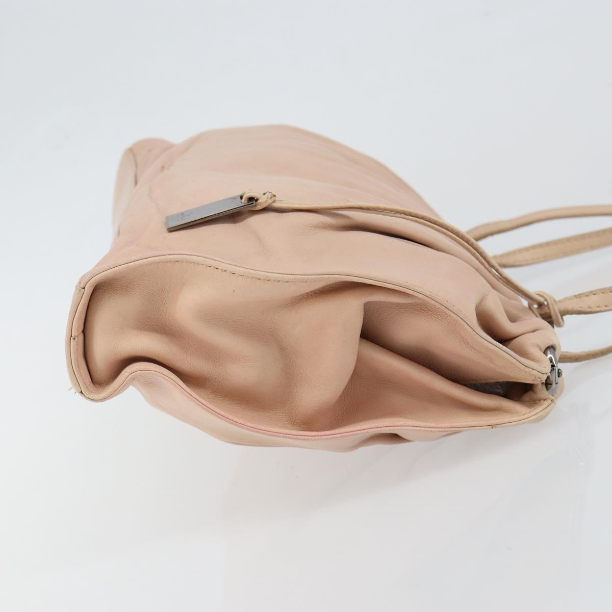 GUCCI Tote Bag Leather Beige Silver 002 1054 Auth bs29889