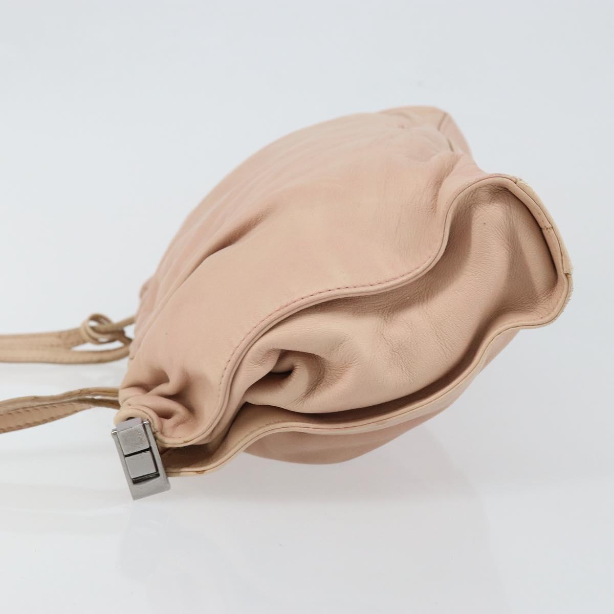 GUCCI Tote Bag Leather Beige Silver 002 1054 Auth bs29889