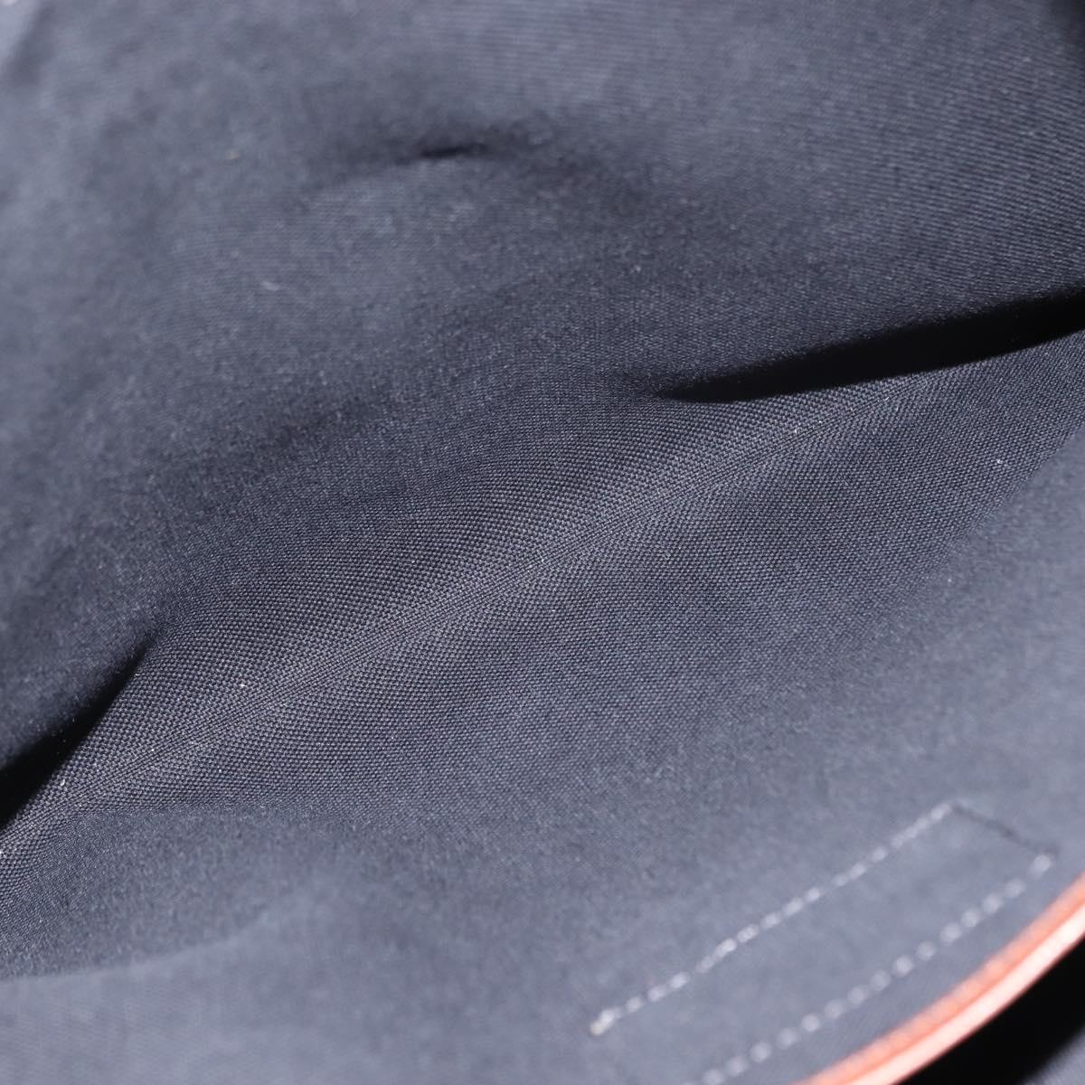 Berluti Calligraphy Tote Bag Canvas Leather Beige Silver Auth bs29891