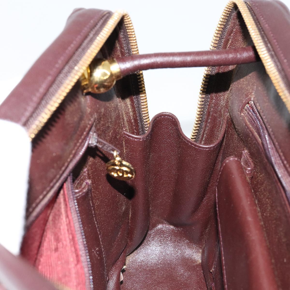 CHANEL V stitch Shoulder Bag Lamb Skin Brown Gold CC Auth bs29893