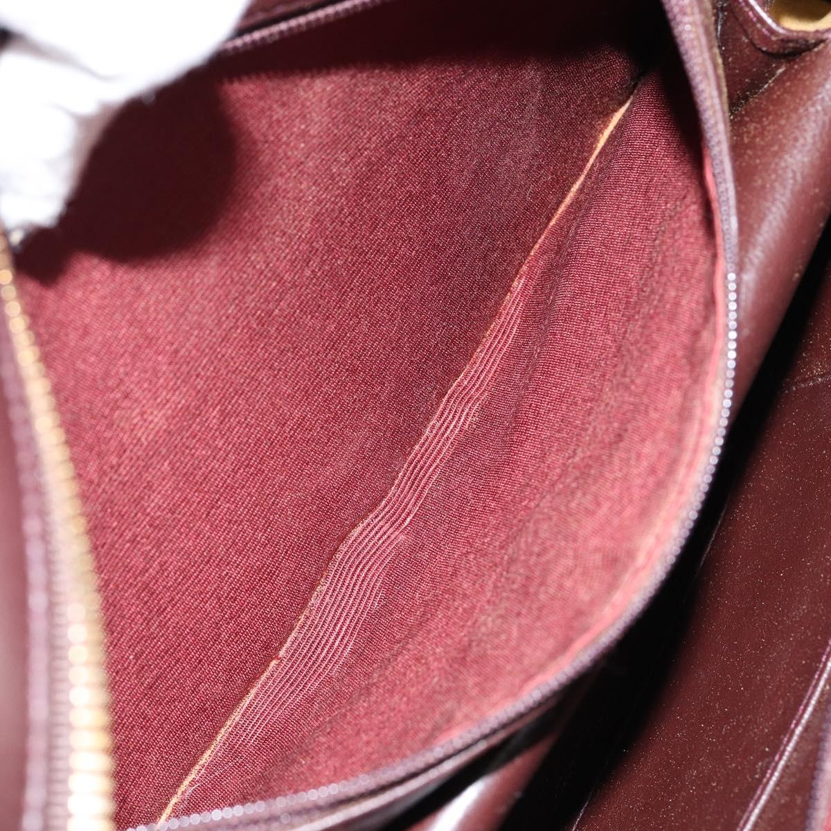 CHANEL V stitch Shoulder Bag Lamb Skin Brown Gold CC Auth bs29893