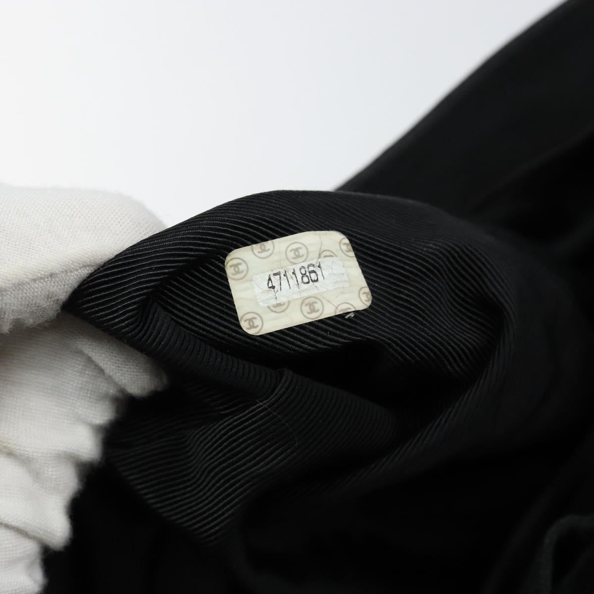 CHANEL Briefcase Caviar Skin Black Gold CC Auth bs29898