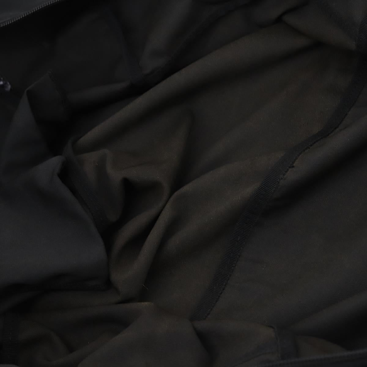 GUCCI Boston Bag Nylon Black Silver 012 0389 Auth bs29901