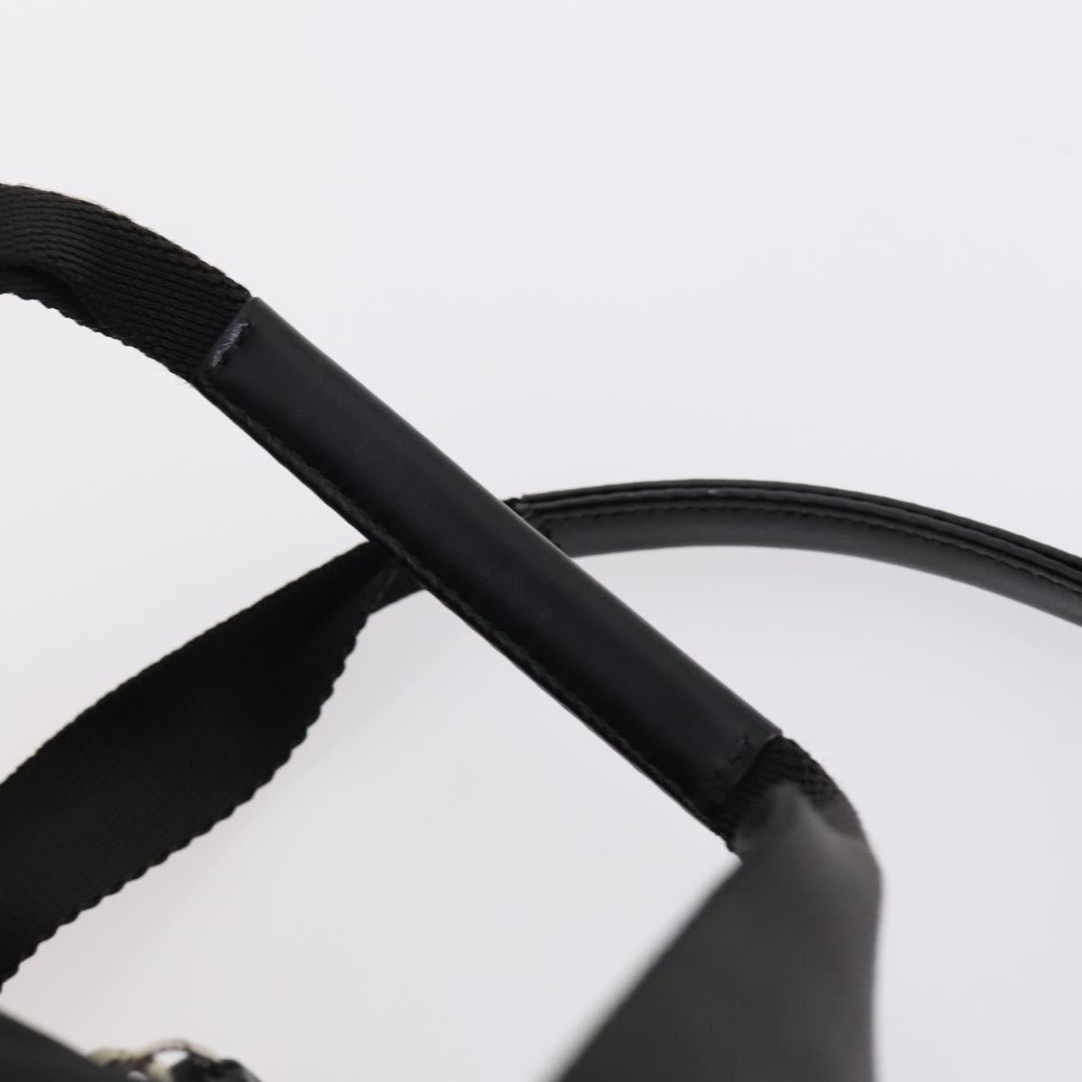 GUCCI Boston Bag Nylon Black Silver 012 0389 Auth bs29901