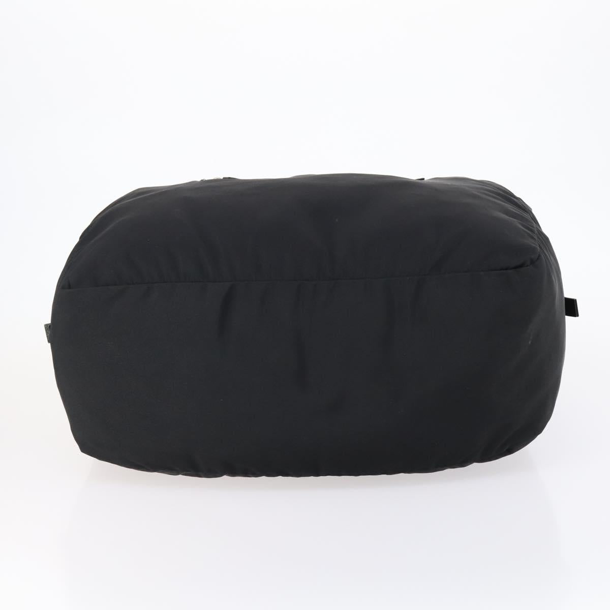 GUCCI Boston Bag Nylon Black Silver 012 0389 Auth bs29901