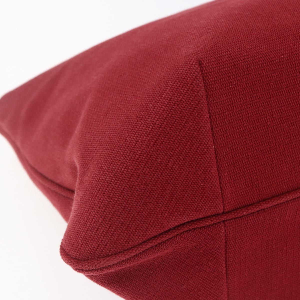 BOTTEGA VENETA Chain Tote Bag Canvas Outlet Red Auth bs29902