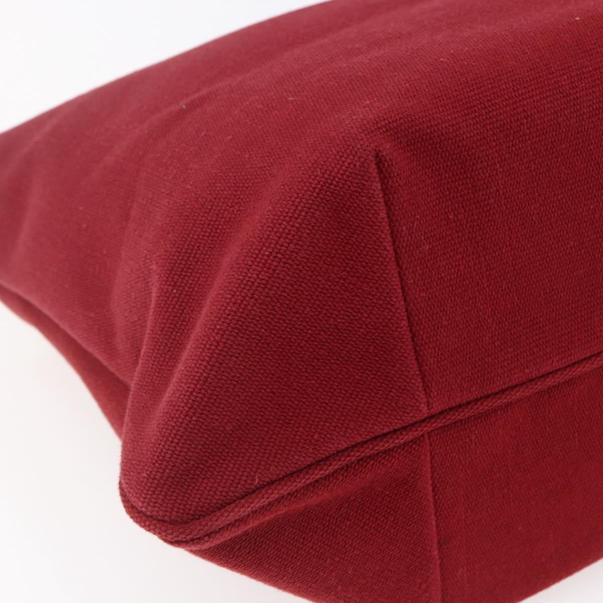 BOTTEGA VENETA Chain Tote Bag Canvas Outlet Red Auth bs29902