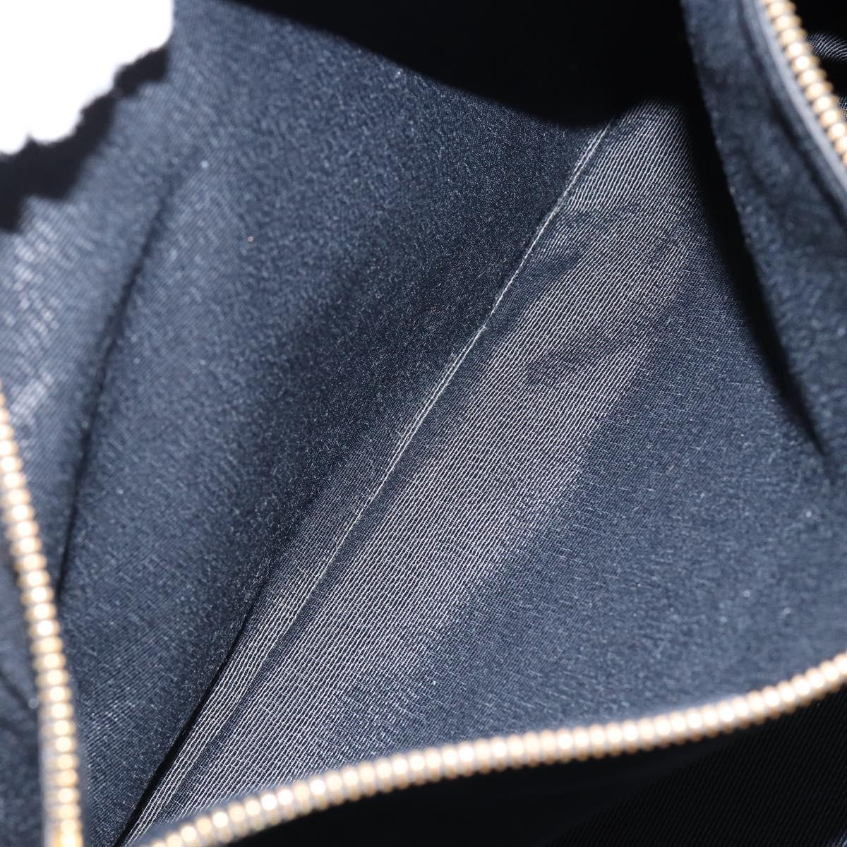 Salvatore Ferragamo Tote Bag Nylon Black Gold Auth bs29903