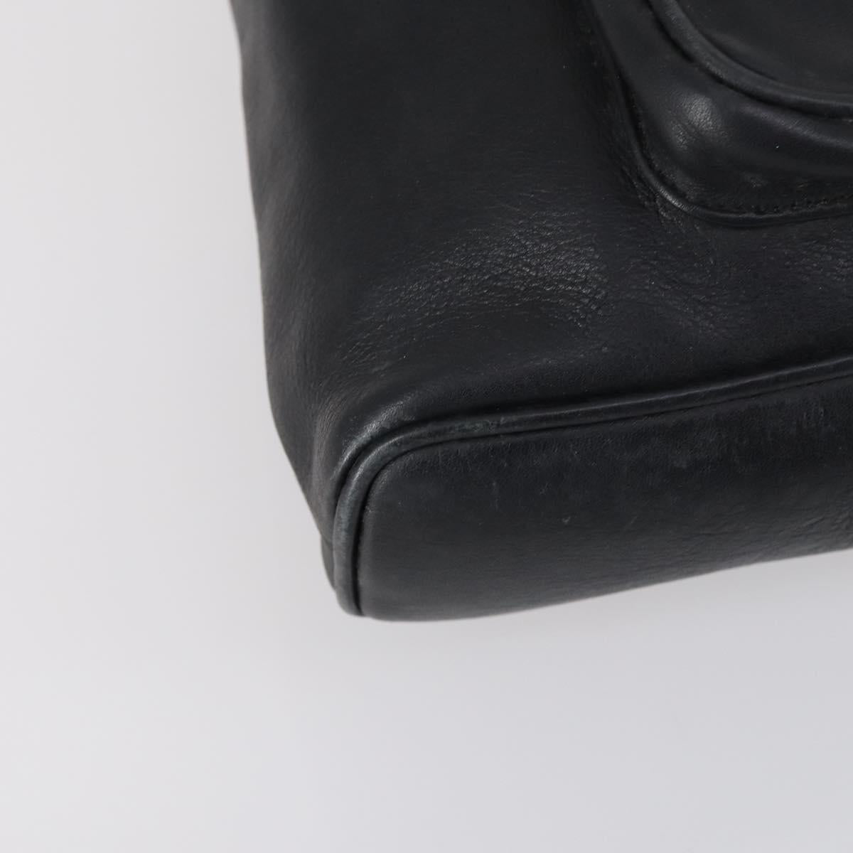 GUCCI Bamboo Backpack Leather Black Gold 003 2058 0030 Auth bs29906