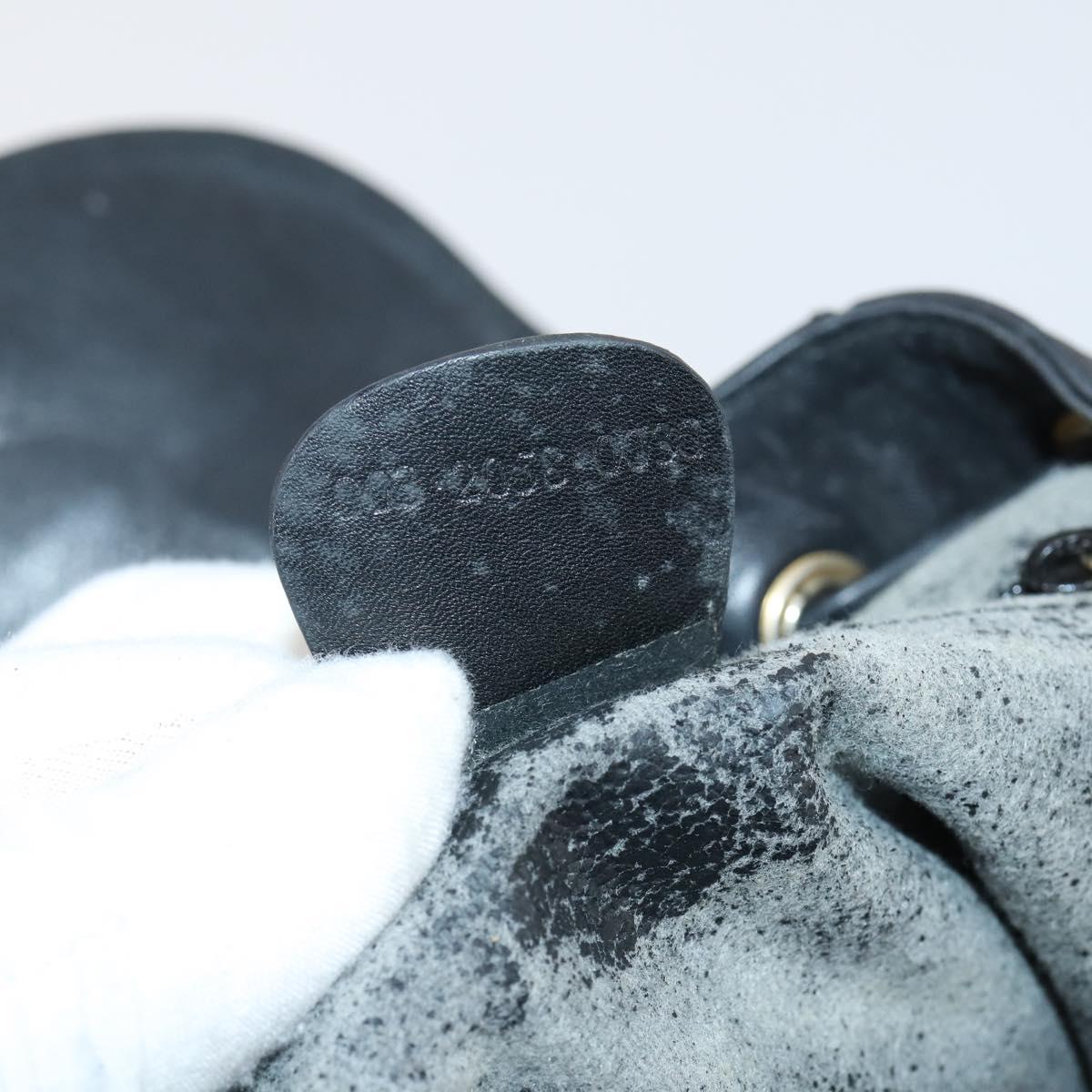 GUCCI Bamboo Backpack Leather Black Gold 003 2058 0030 Auth bs29906