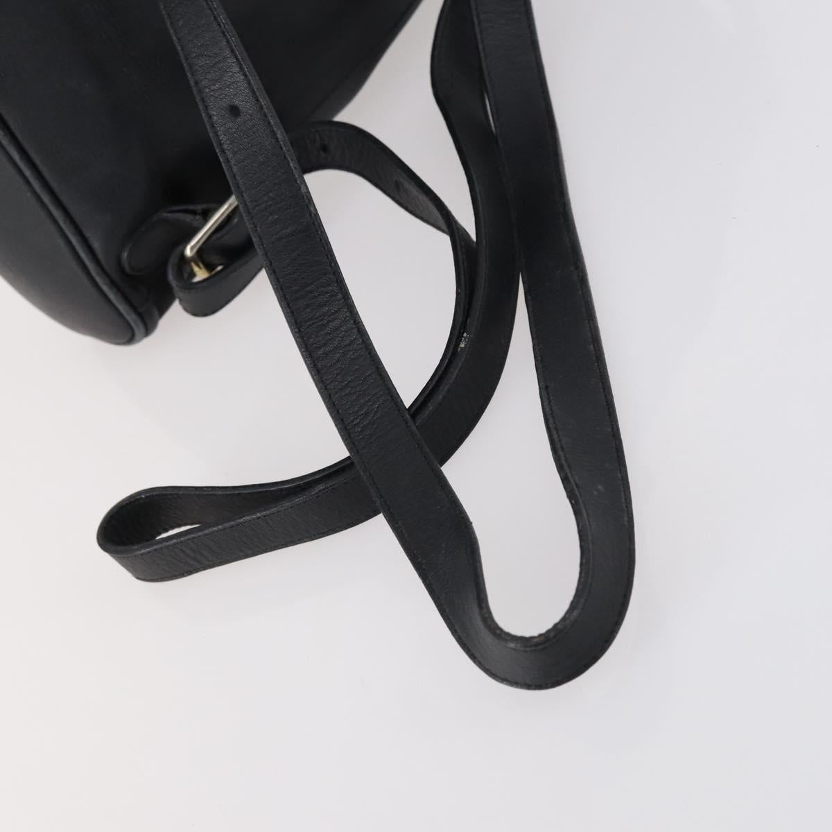 GUCCI Bamboo Backpack Leather Black Gold 003 2058 0030 Auth bs29906