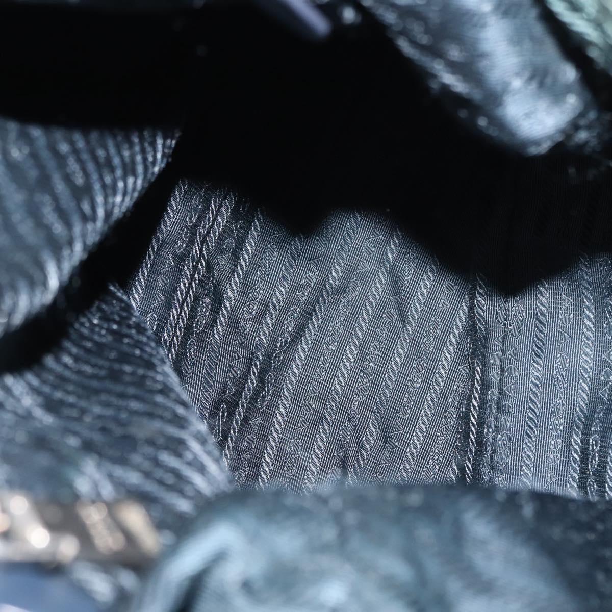 PRADA Tote Bag Canvas 2way Navy Brown Auth bs29907