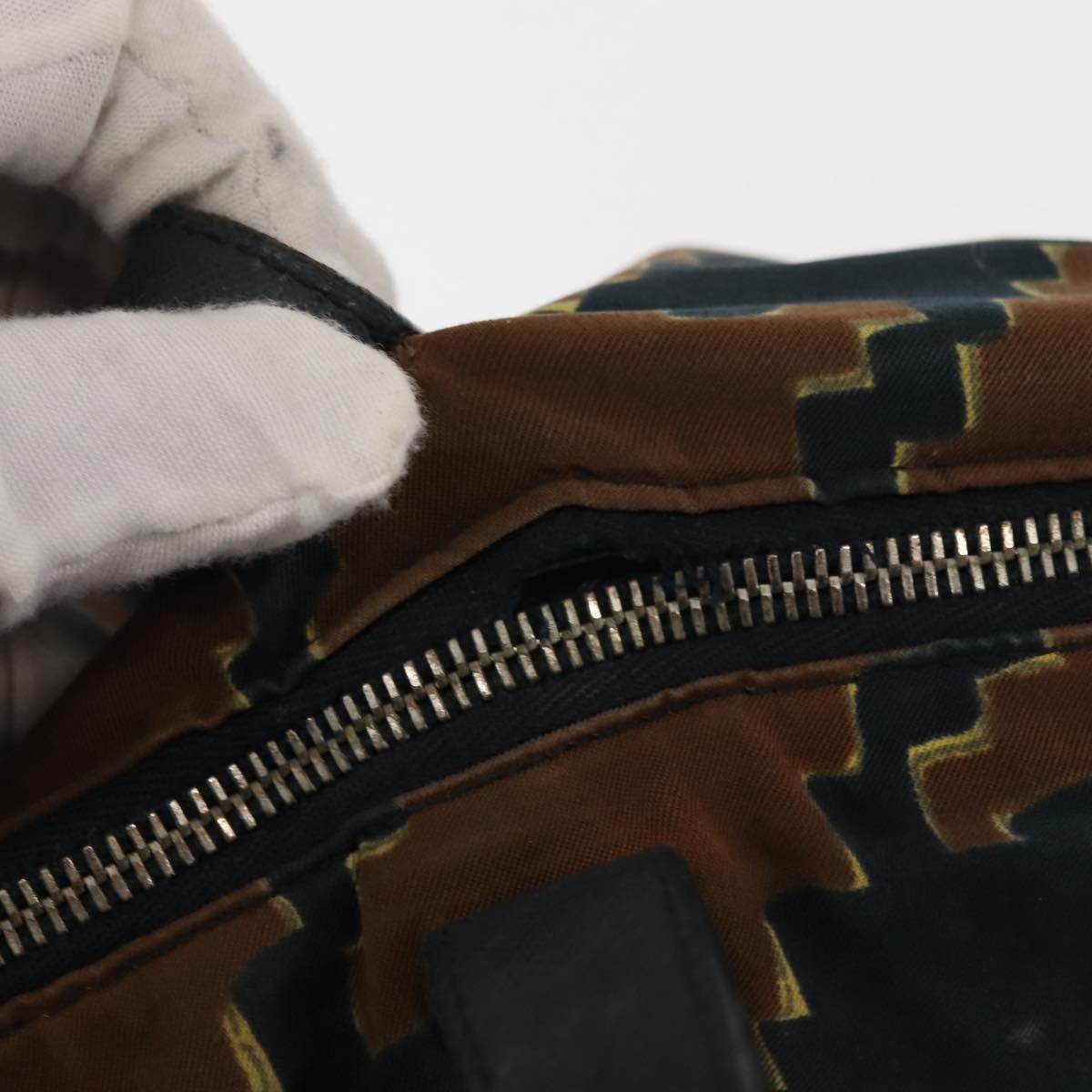 PRADA Tote Bag Canvas 2way Navy Brown Auth bs29907