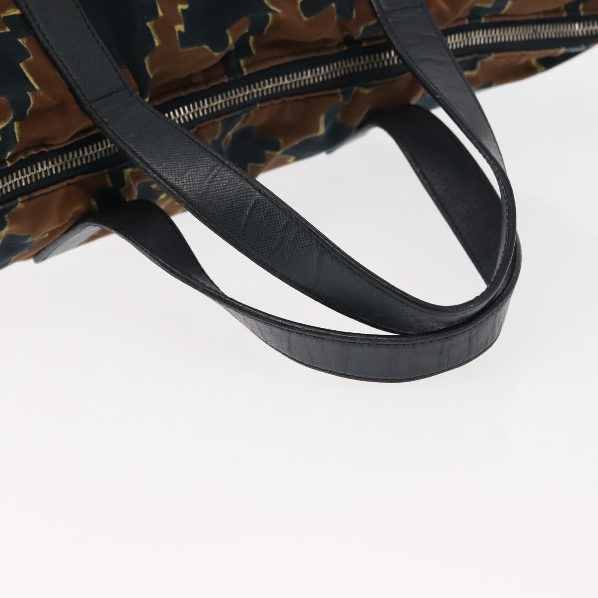 PRADA Tote Bag Canvas 2way Navy Brown Auth bs29907