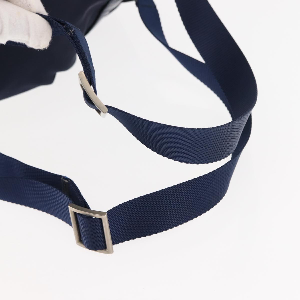 PRADA Backpack Nylon Navy Silver Auth bs29913