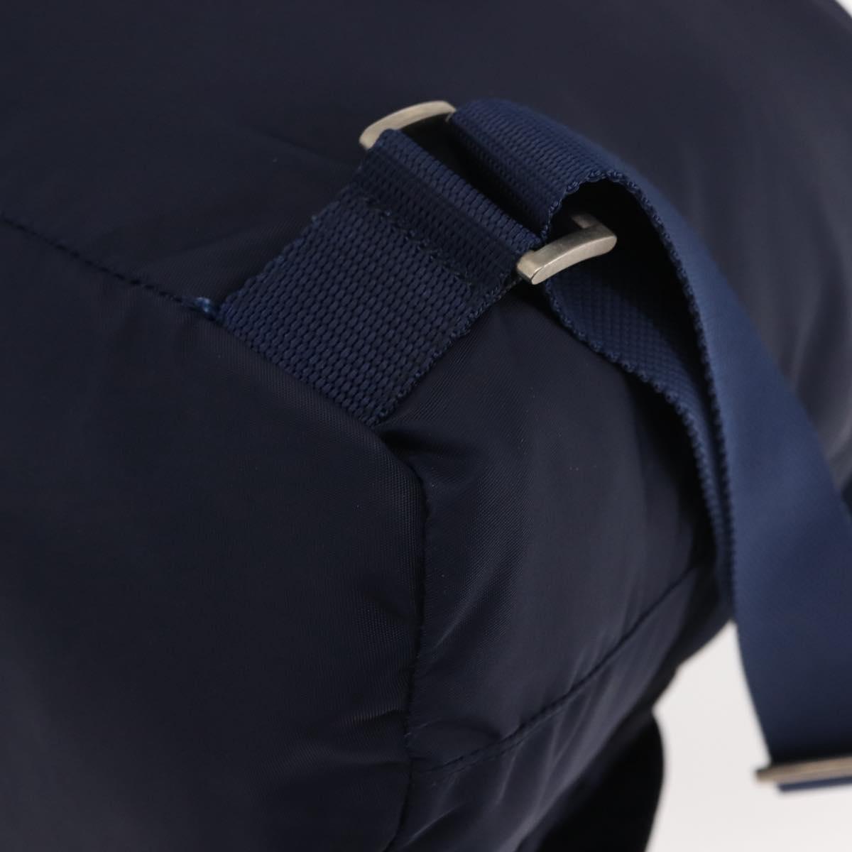 PRADA Backpack Nylon Navy Silver Auth bs29913