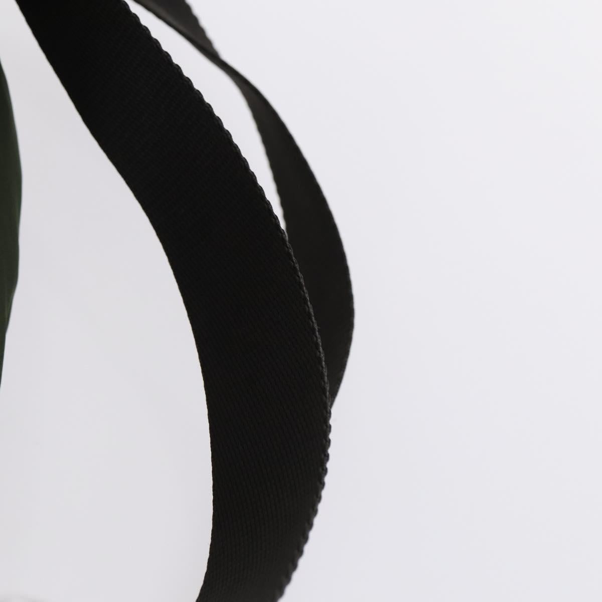 PRADA Backpack Nylon Khaki Silver Auth bs29914