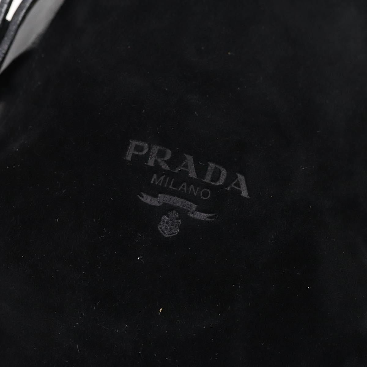 PRADA Backpack Leather Suede Black Auth bs29915