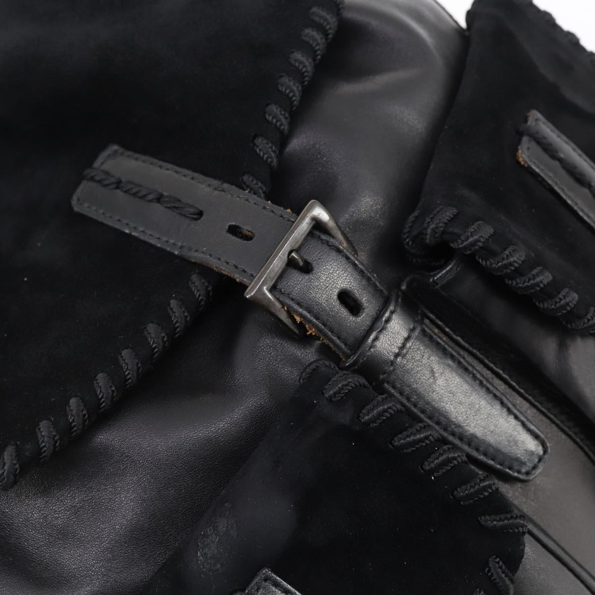 PRADA Backpack Leather Suede Black Auth bs29915