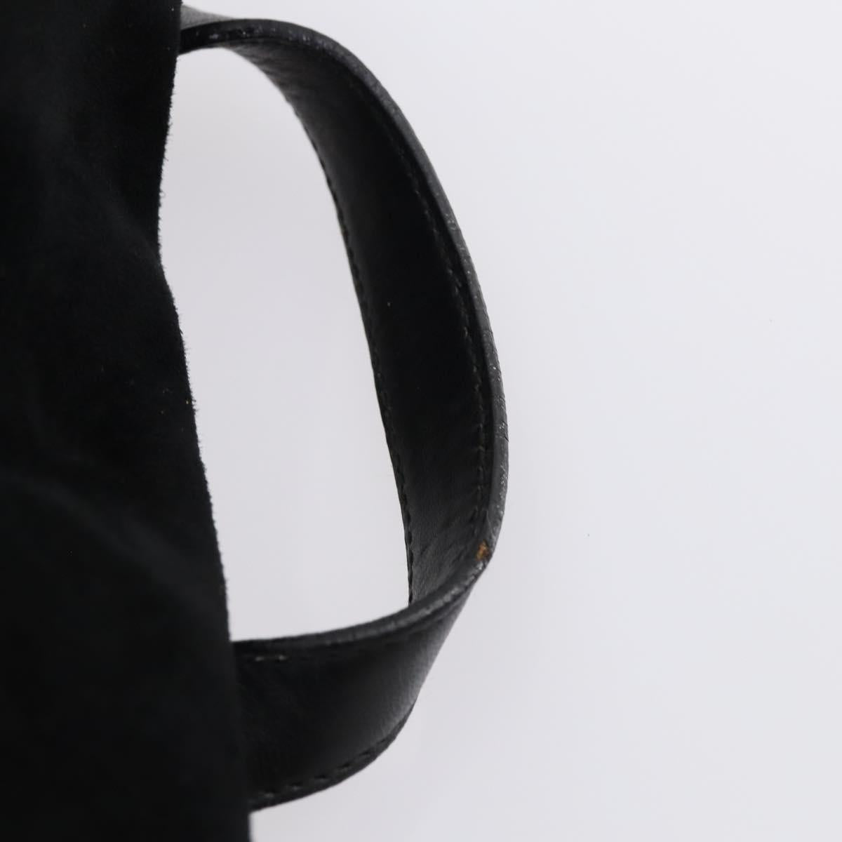 PRADA Backpack Leather Suede Black Auth bs29915