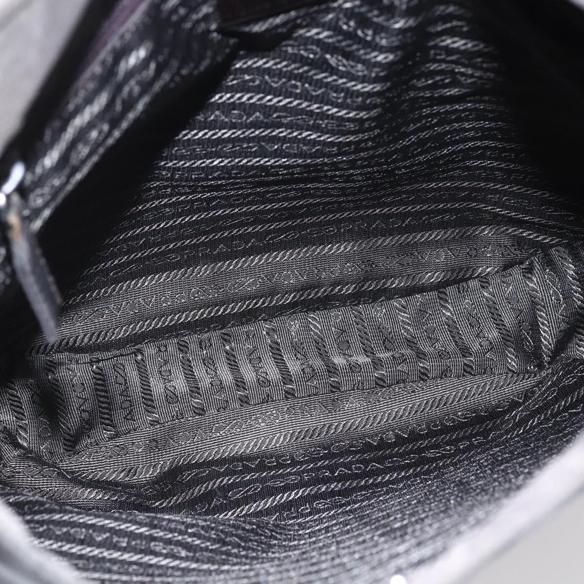 PRADA Chain Shoulder Bag Nylon Brown Auth bs29917