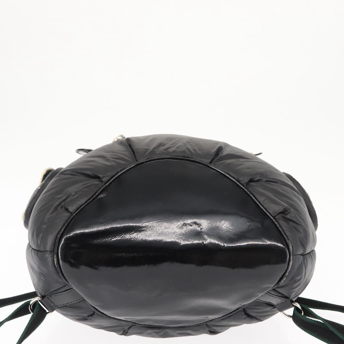 FENDI Backpack Nylon Black Silver Auth bs29924