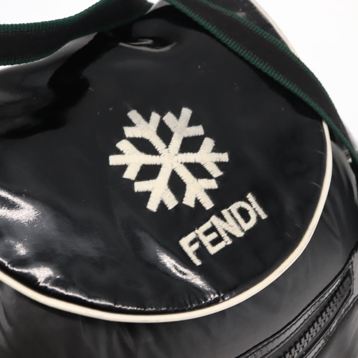 FENDI Backpack Nylon Black Silver Auth bs29924