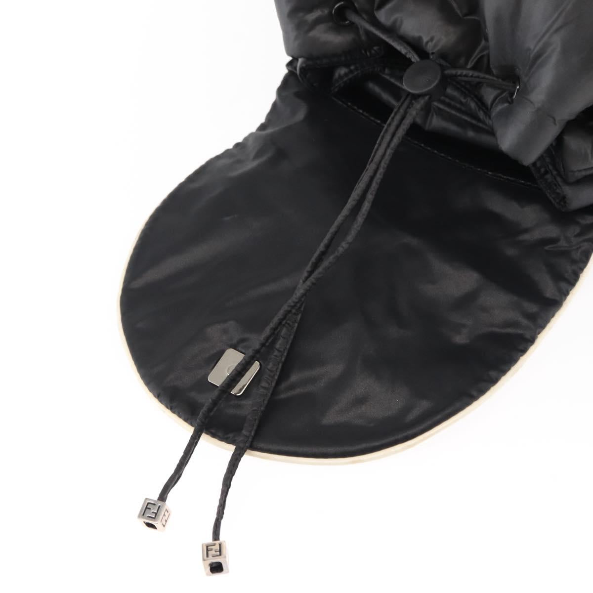 FENDI Backpack Nylon Black Silver Auth bs29924