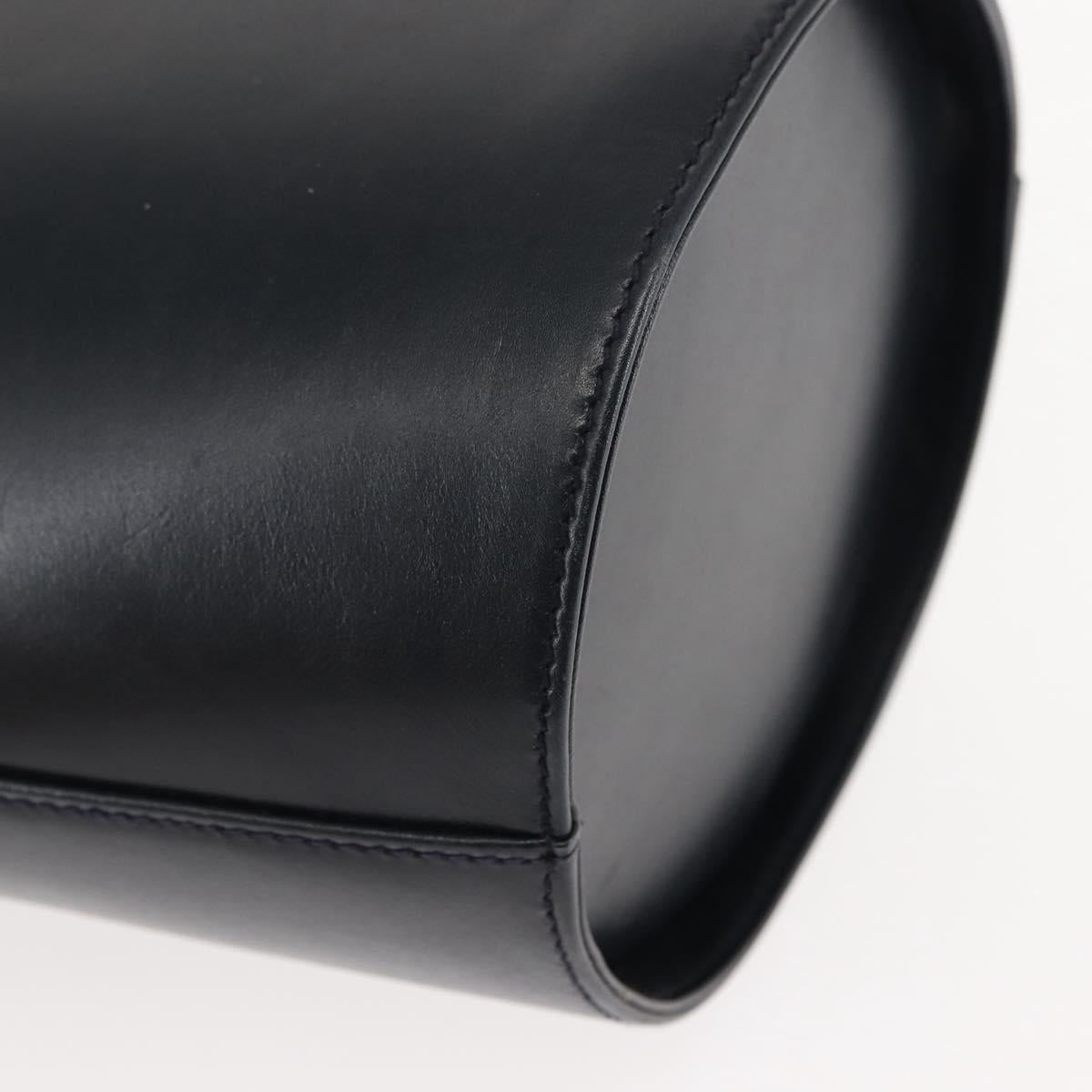 Salvatore Ferragamo Vala Shoulder Bag Leather Navy Gold Auth bs29928