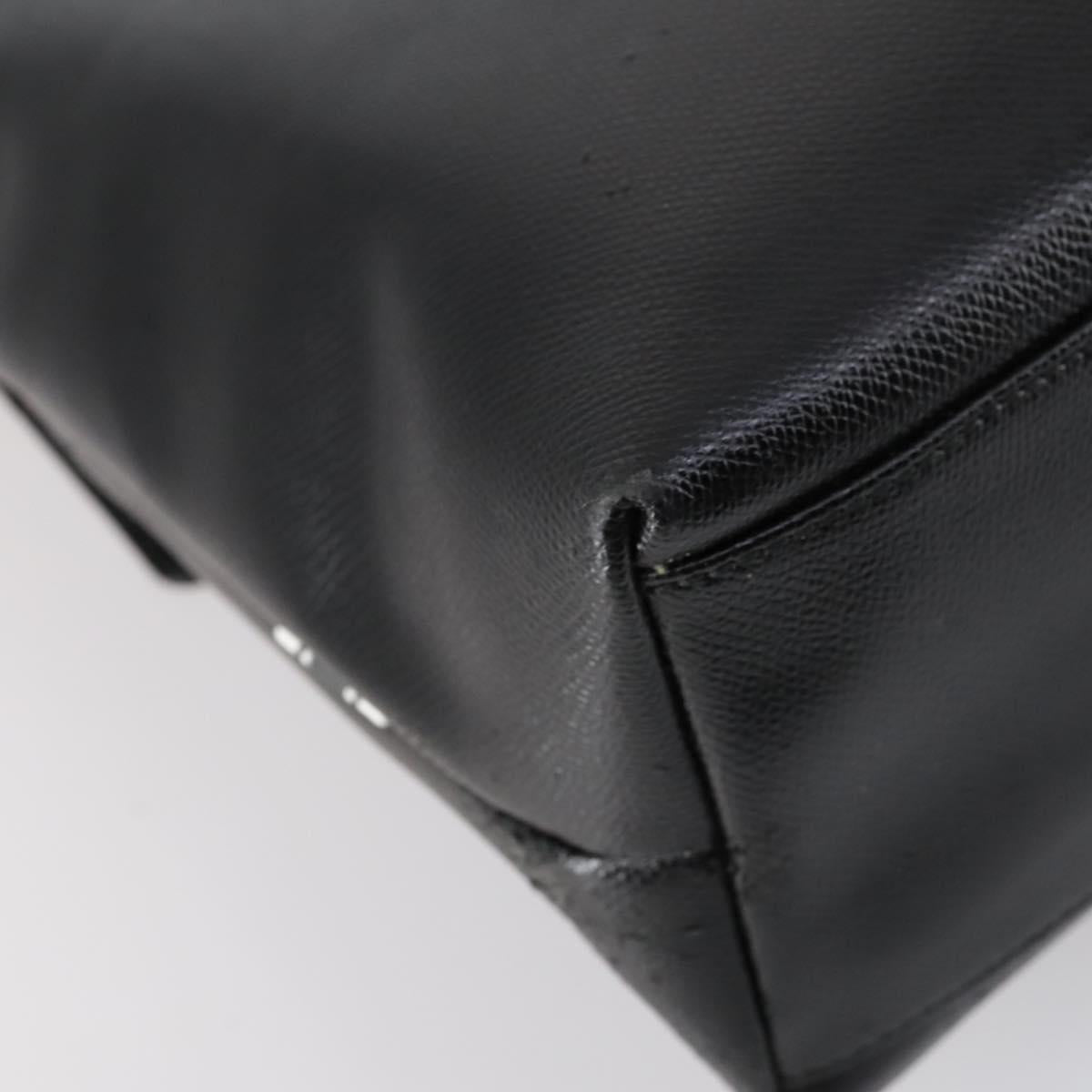 Salvatore Ferragamo Business Bag Leather 2way Black Silver Auth bs29929