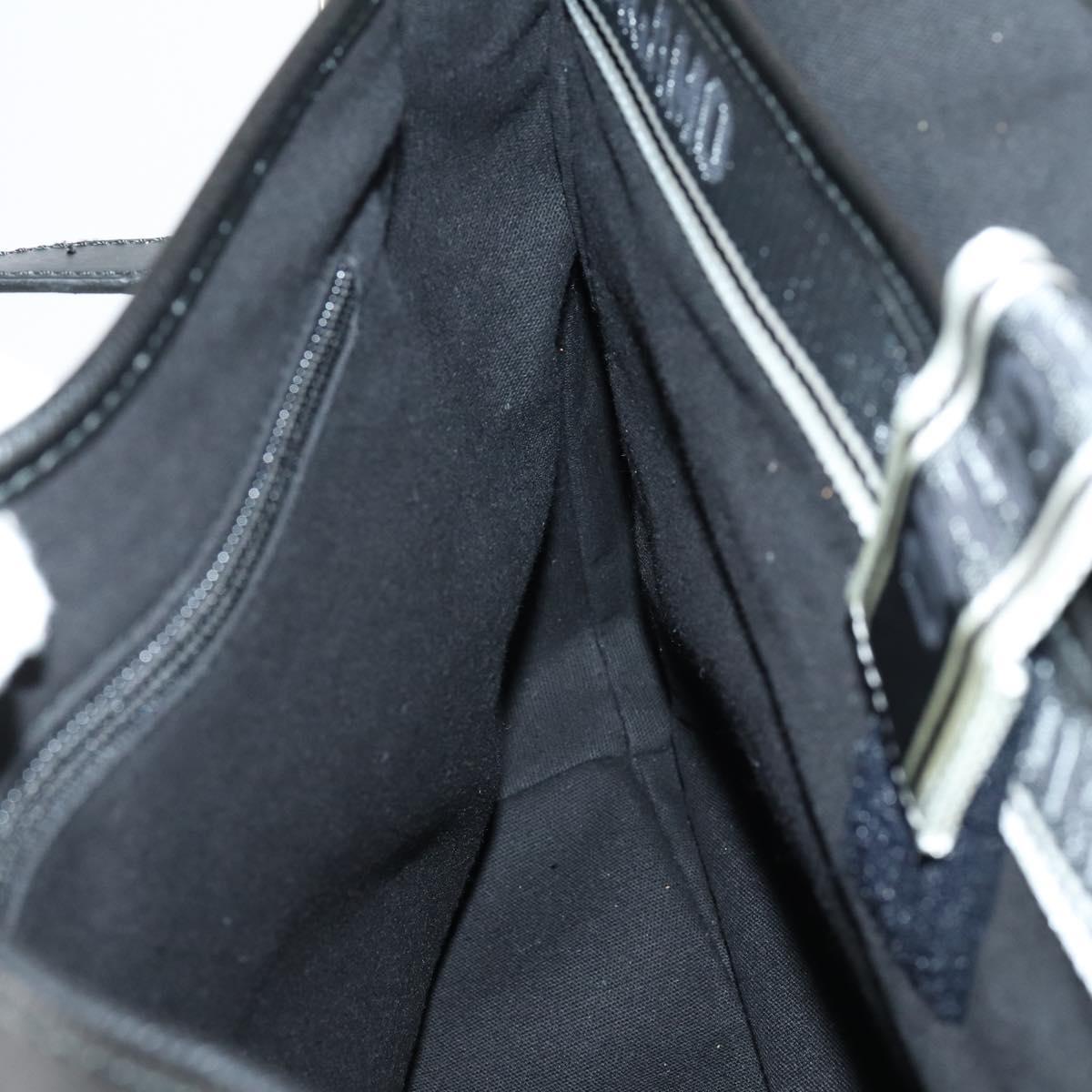 Salvatore Ferragamo Business Bag Leather 2way Black Silver Auth bs29929