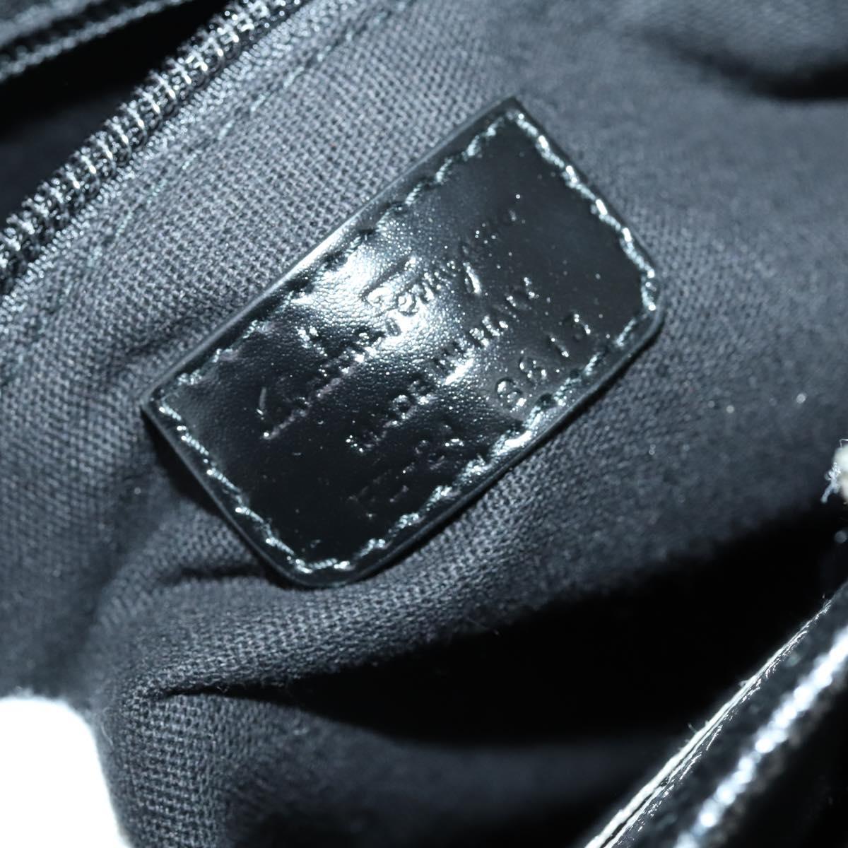 Salvatore Ferragamo Business Bag Leather 2way Black Silver Auth bs29929