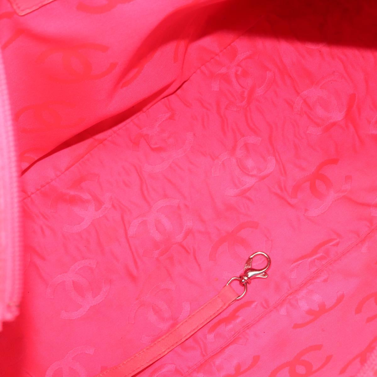 CHANEL Cambon Line Tote Bag tweed Navy Silver CC Auth bs29930