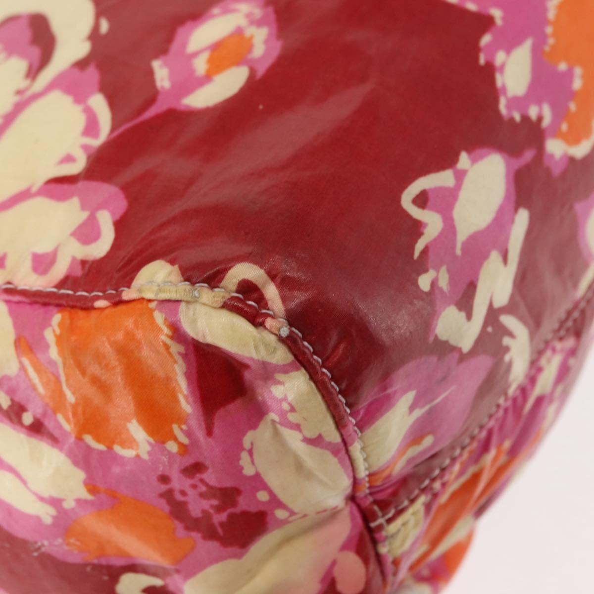 CHANEL High Summer Tote Bag Coated Canvas Red CC Auth bs29931