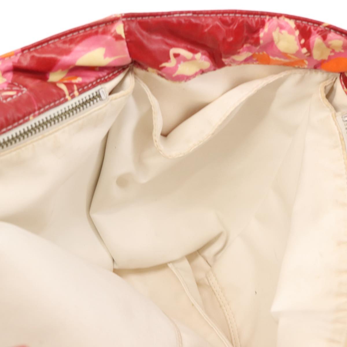 CHANEL High Summer Tote Bag Coated Canvas Red CC Auth bs29931