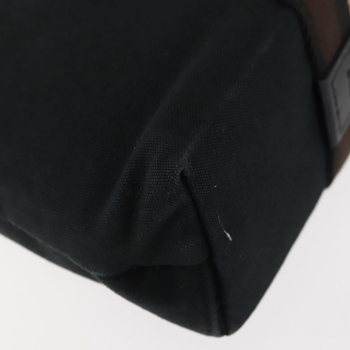 HERMES Toroca Horizontal PM Hand Bag Canvas Black Auth bs29932