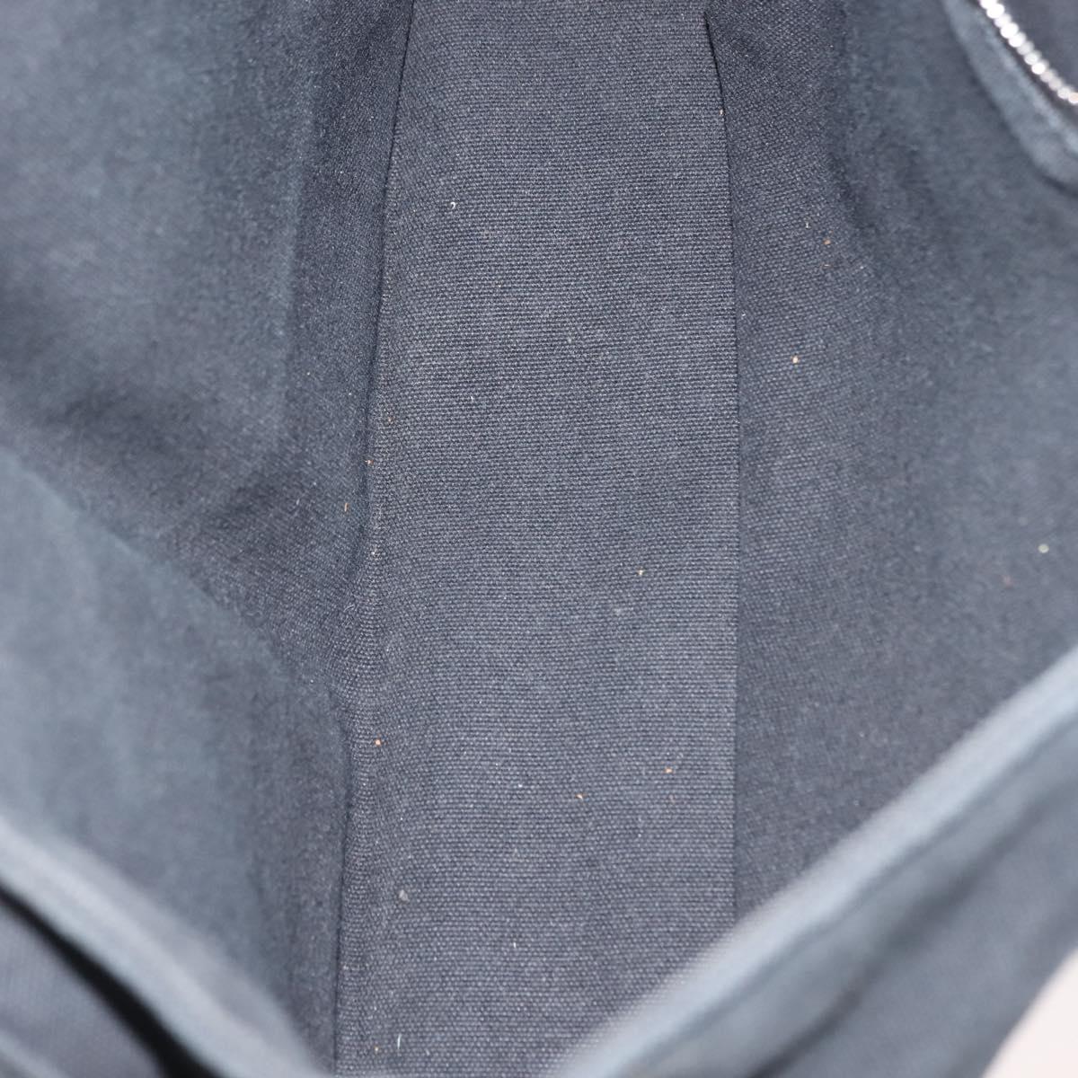 HERMES Toroca Horizontal PM Hand Bag Canvas Black Auth bs29932