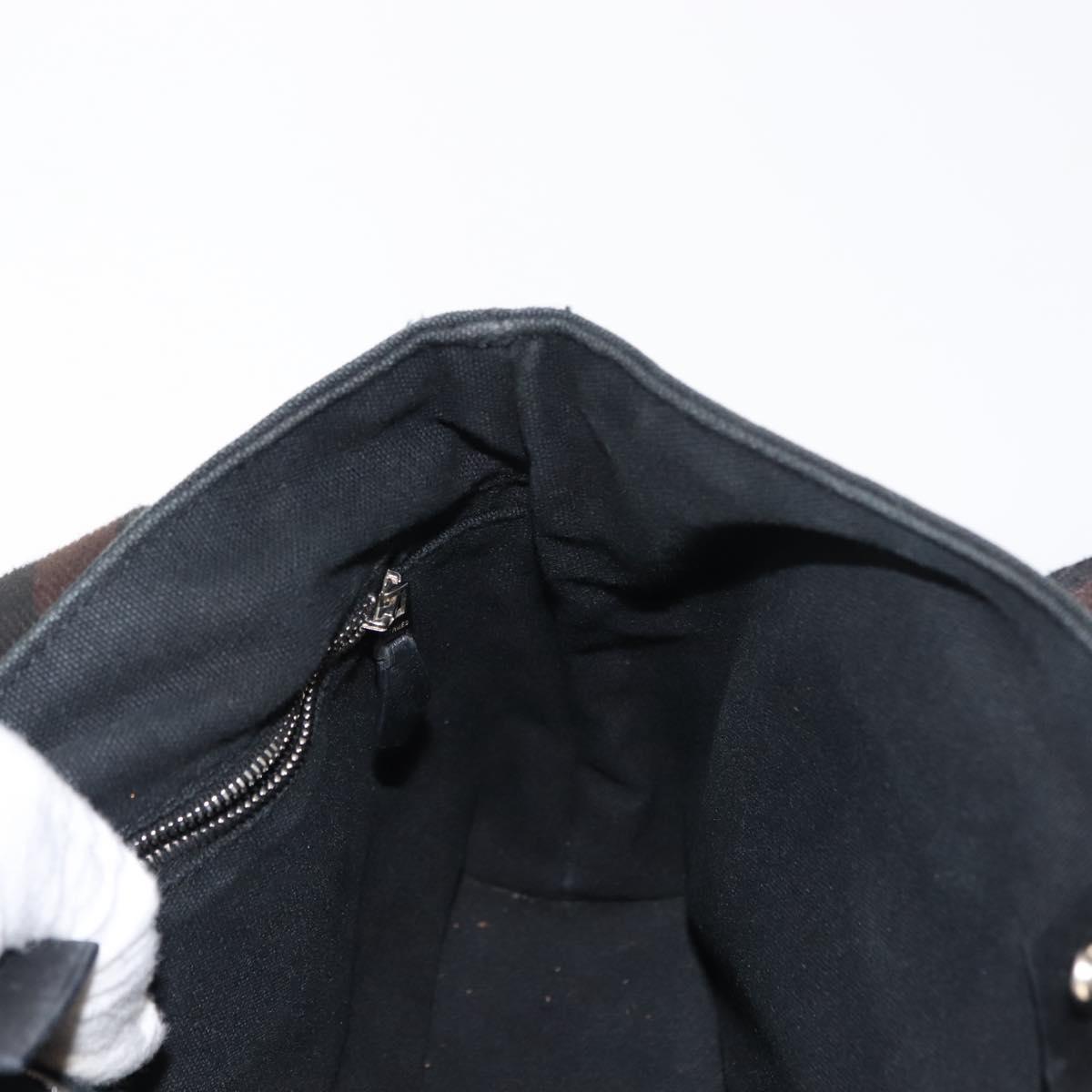 HERMES Toroca Horizontal PM Hand Bag Canvas Black Auth bs29932