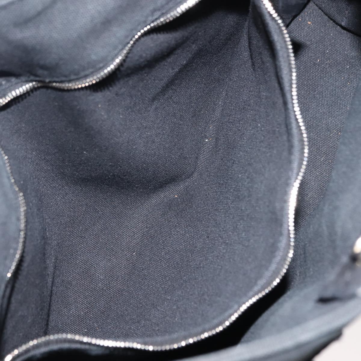 HERMES Toroca Horizontal PM Hand Bag Canvas Black Auth bs29932