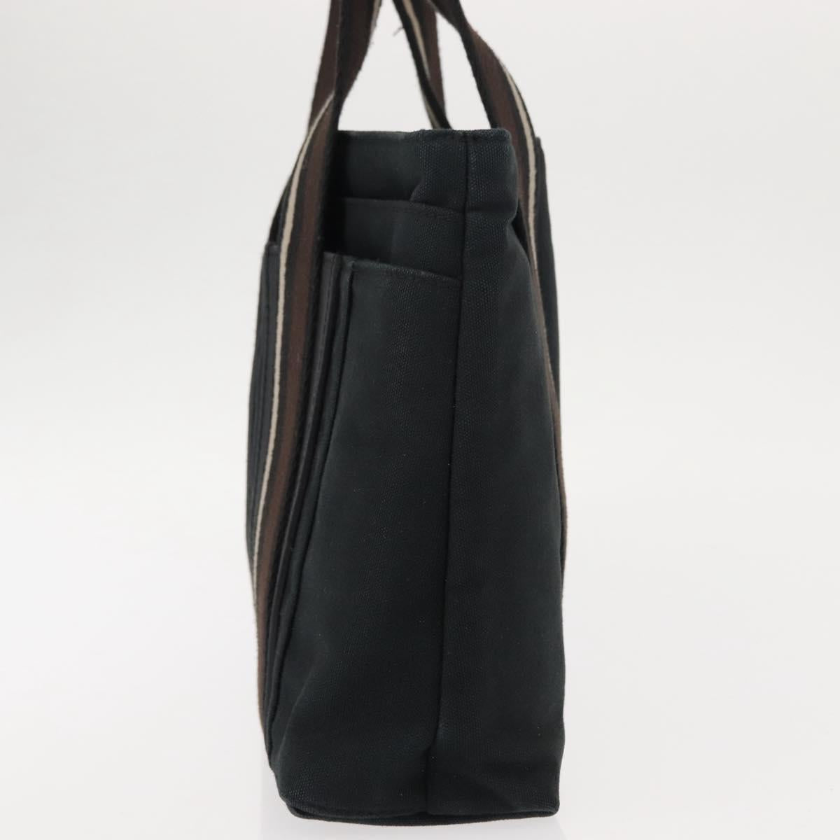 HERMES Toroca Horizontal PM Hand Bag Canvas Black Auth bs29932