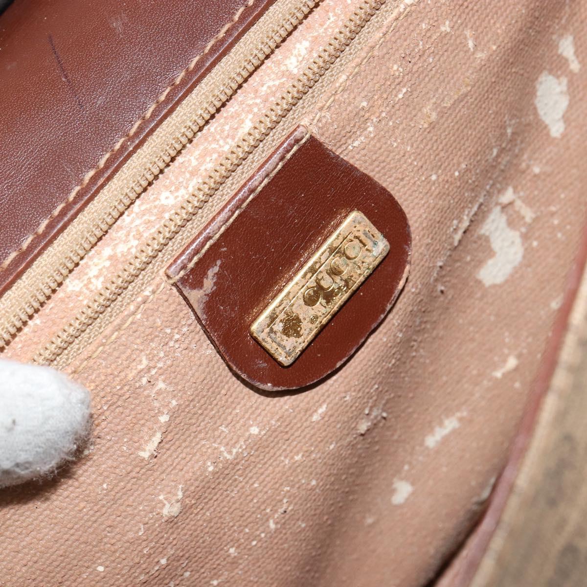 GUCCI Micro GG Supreme Shoulder Bag PVC Brown Gold 004 113 0363 Auth bs29936