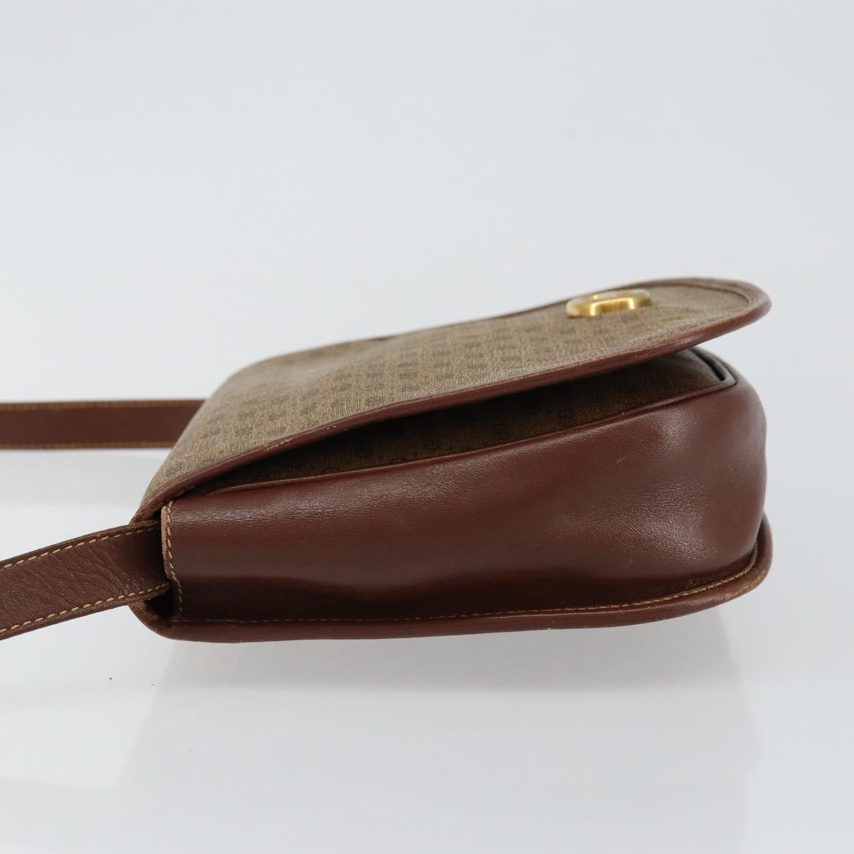 GUCCI Micro GG Supreme Shoulder Bag PVC Brown Gold 004 113 0363 Auth bs29936